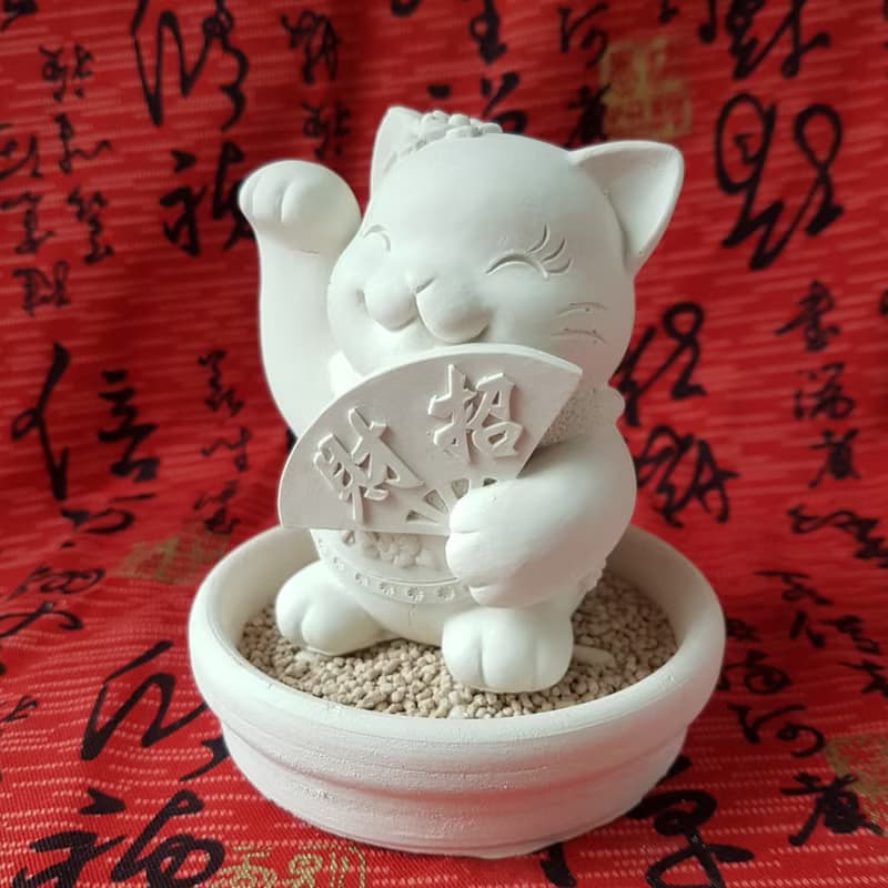 豐潤圓滿招財猫擴香石  盈滿招財猫 擴香 居家香氛 新年 禮