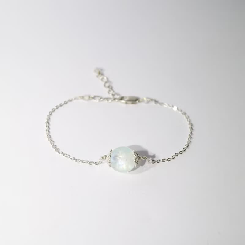 藍彩月光石純銀手鍊 Moon Stone silver braclet