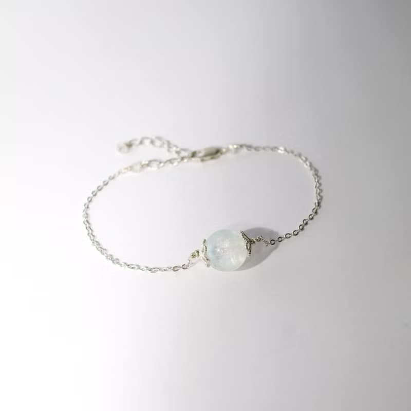 藍彩月光石純銀手鍊 Moon Stone silver braclet