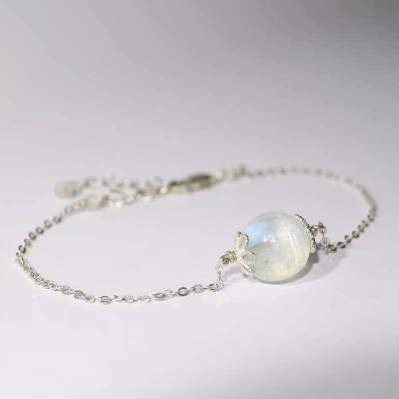 藍彩月光石純銀手鍊 Moon Stone silver braclet