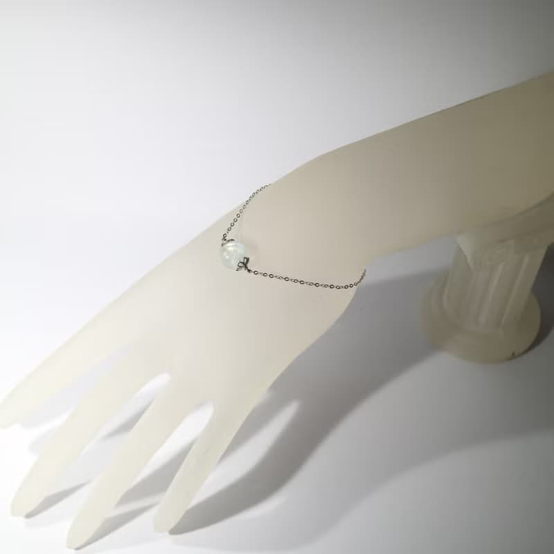 藍彩月光石純銀手鍊 Moon Stone silver braclet