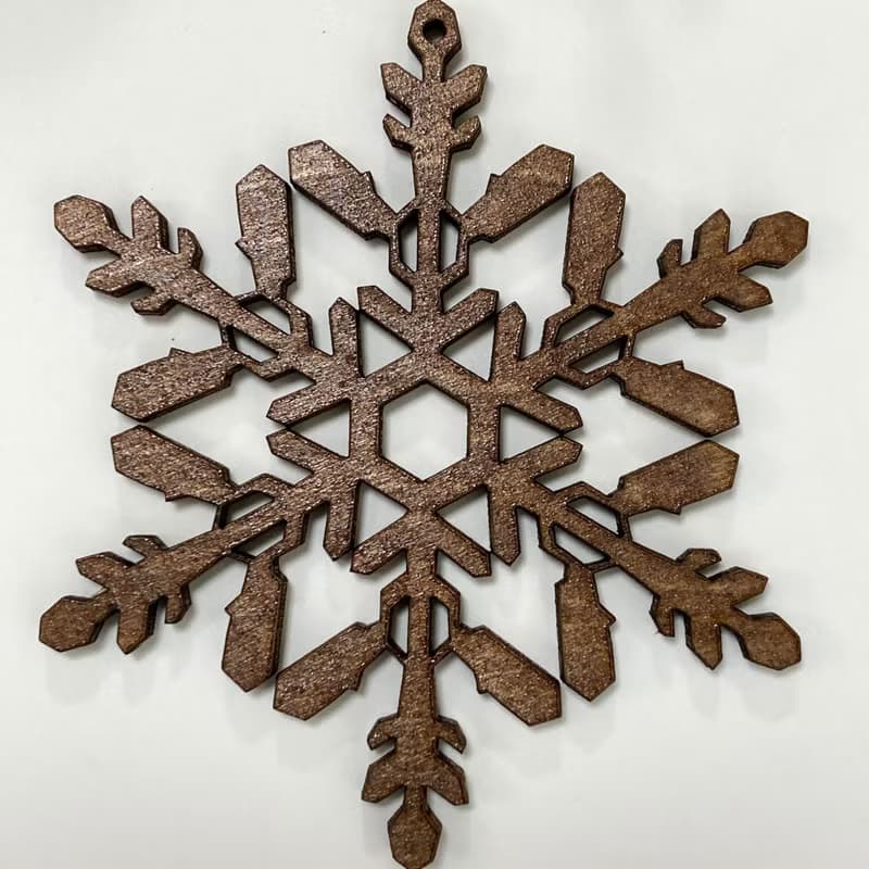 北欧クリスマス 雪結晶のオーナメント8個セット ウォールナット クリスマスギフト