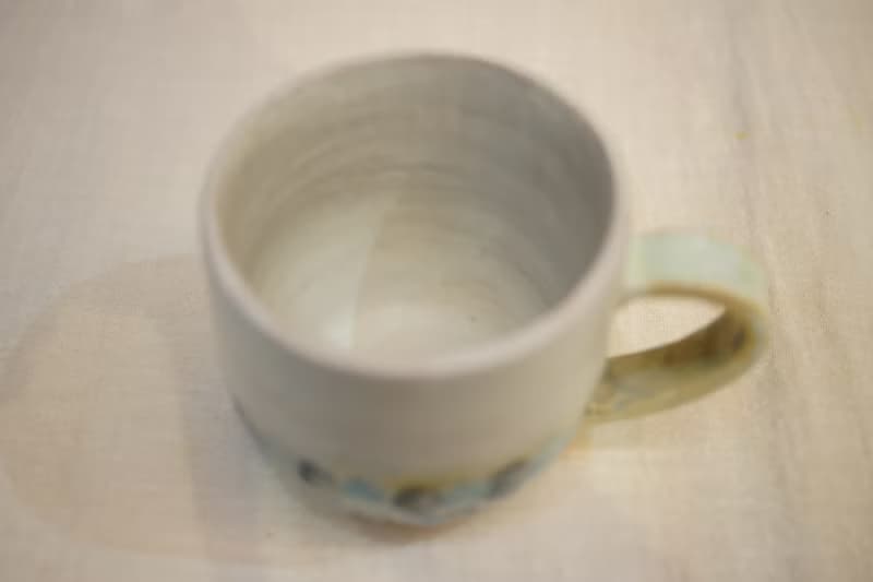 手捏粉引 粉彩 咖啡杯 210ml  紅茶杯 陶杯 茶杯