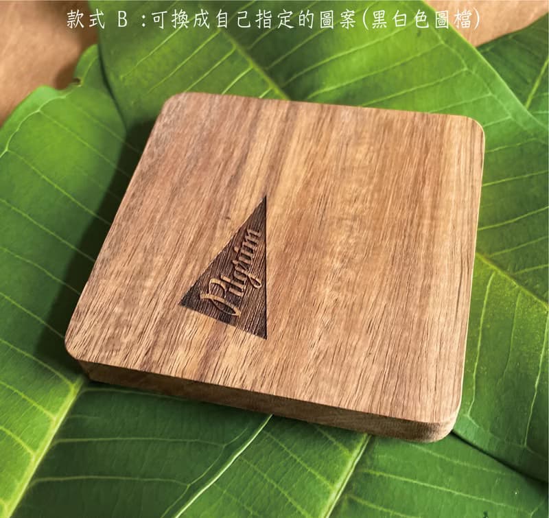 木杯墊三入精緻緞帶包裝/相思木/山毛