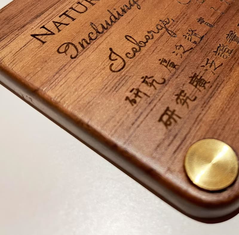 木杯墊三入精緻緞帶包裝/相思木/山毛