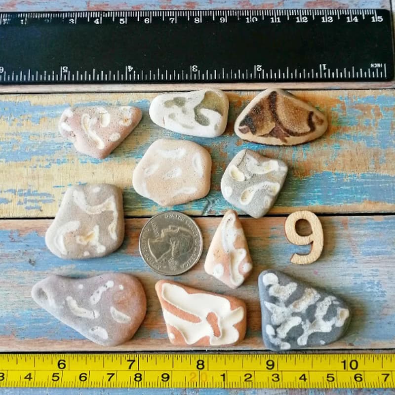 Sea Pottery shards 破碎的陶器 Ribbed Ceramic Mosaic tiles/Broken Porcelain 老瓷器