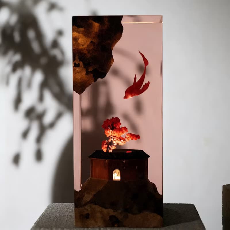 國風文創禮品【鯤】大魚海棠 創意裝飾擺件樹脂夜燈