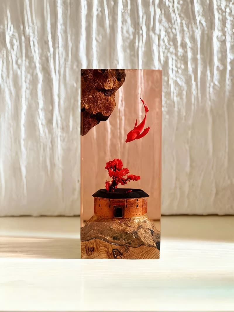 國風文創禮品【鯤】大魚海棠 創意裝飾擺件樹脂夜燈