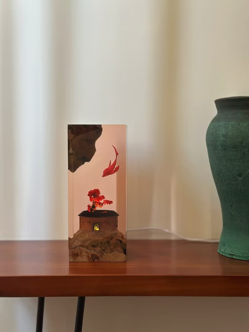 國風文創禮品【鯤】大魚海棠 創意裝飾擺件樹脂夜燈