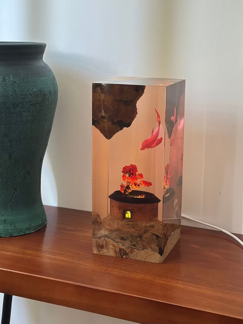 國風文創禮品【鯤】大魚海棠 創意裝飾擺件樹脂夜燈