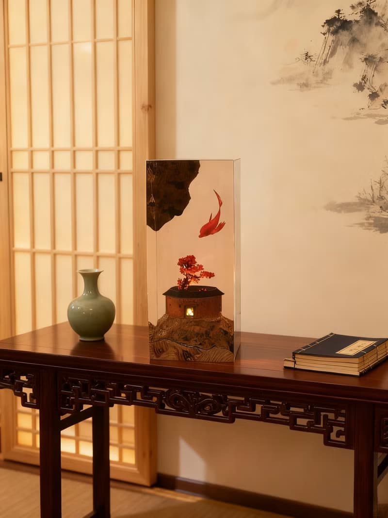 國風文創禮品【鯤】大魚海棠 創意裝飾擺件樹脂夜燈