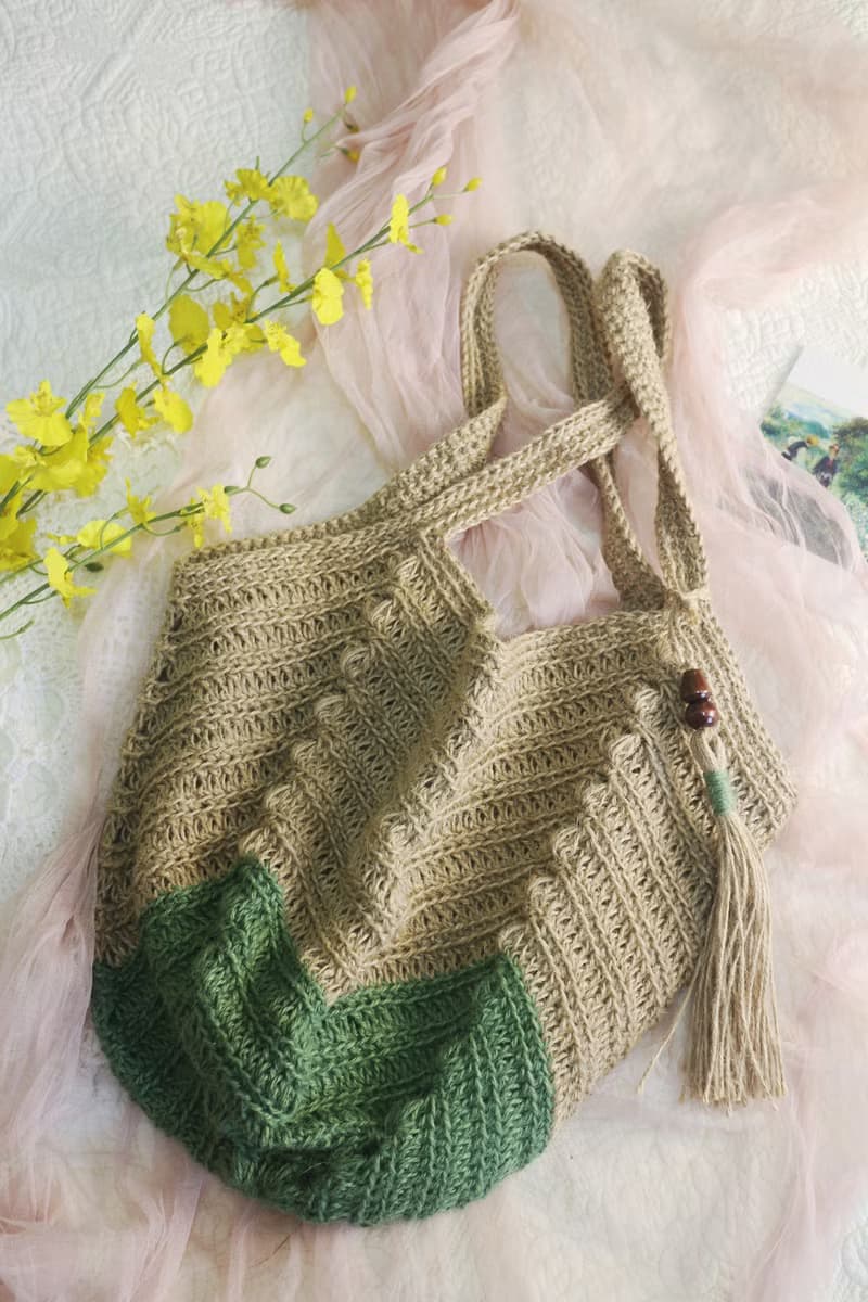 【現貨】Handmade手工編織/黃麻繩編織/購物袋/肩背包/麻繩包