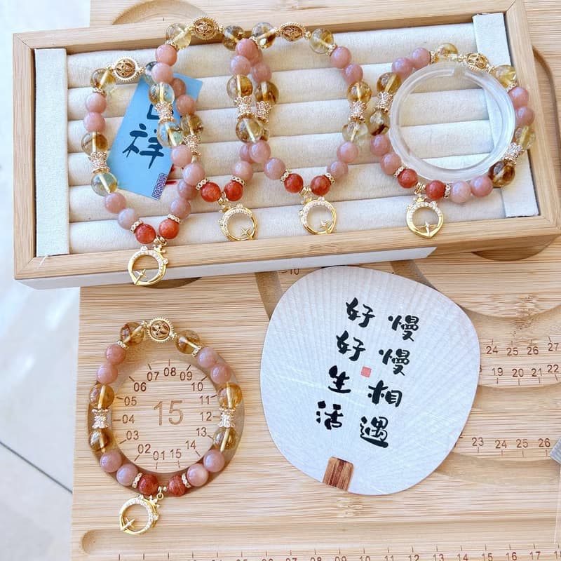 十二星座系列 獅子座的勇敢之心 天然水晶手鏈清新時尚招財轉運