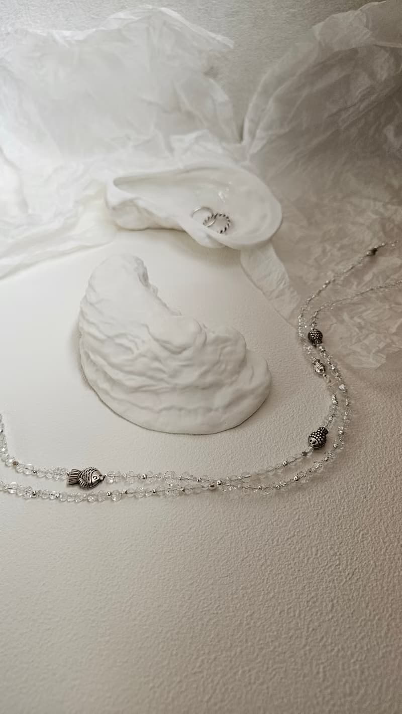 (多圈)(天然石水晶手鍊)(白水晶x赫基蒙白水晶x淡水珍珠x白蝶