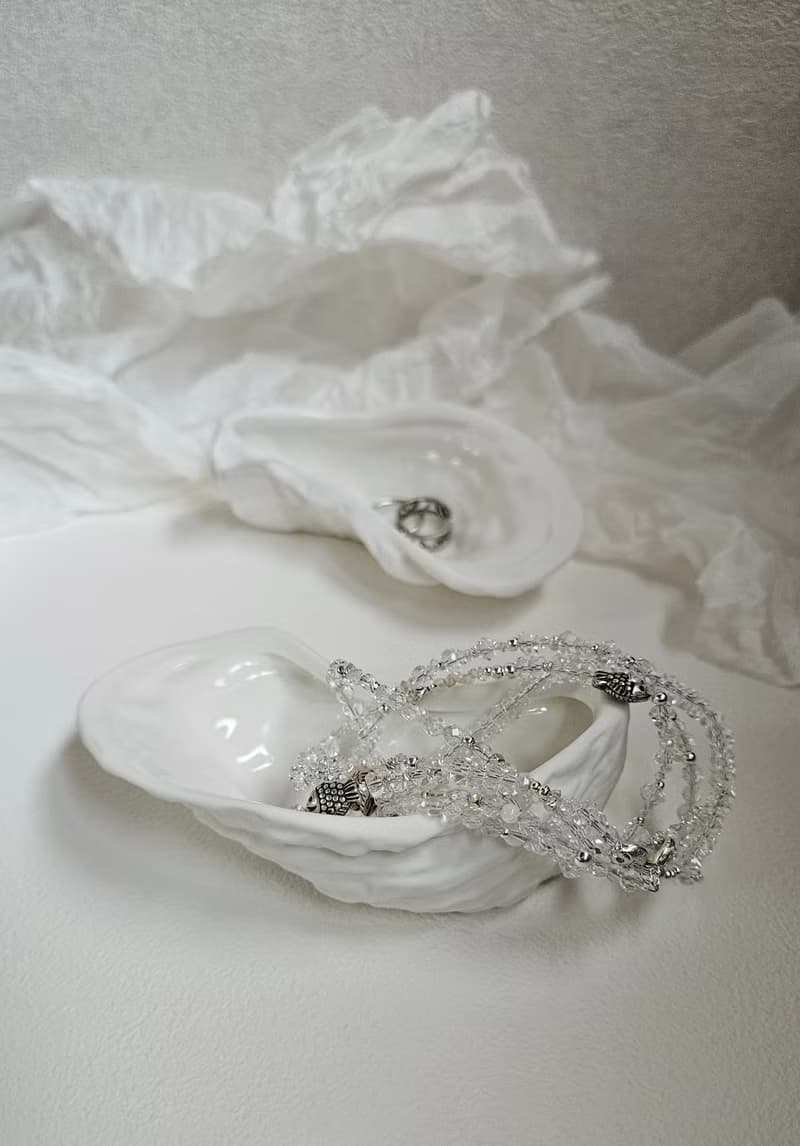 (多圈)(天然石水晶手鍊)(白水晶x赫基蒙白水晶x淡水珍珠x白蝶