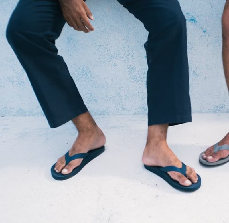 【春夏新品】indosole 環保拖鞋 Easy Living  深海藍 男