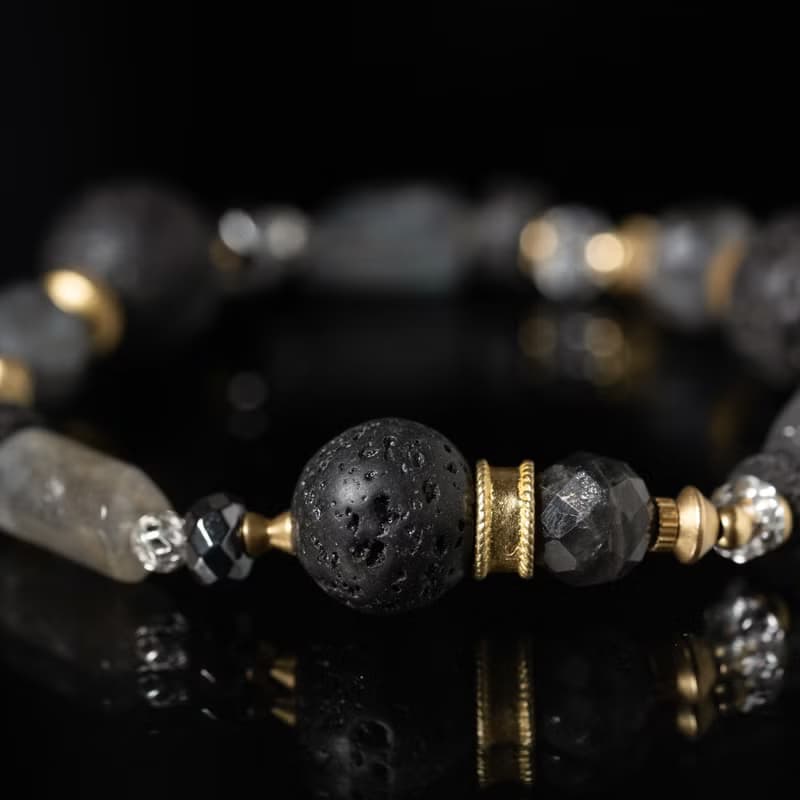 創作者 l 火山岩藍光拉長石手鍊 C1717