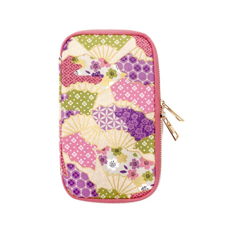 【新加坡製】拉鍊護照 收納包 - 扇宇 粉