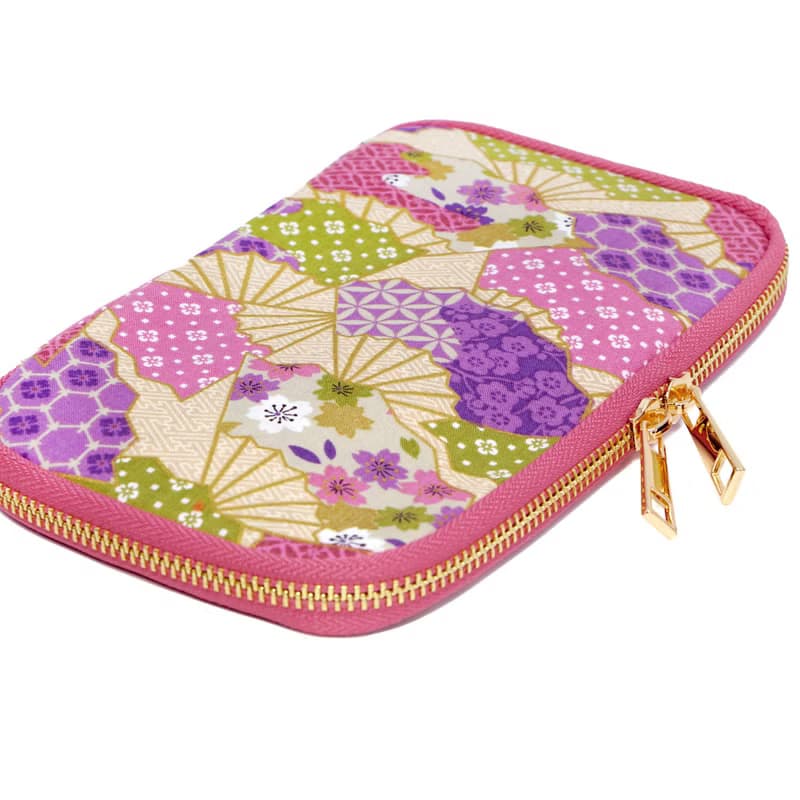 【新加坡製】拉鍊護照 收納包 - 扇宇 粉