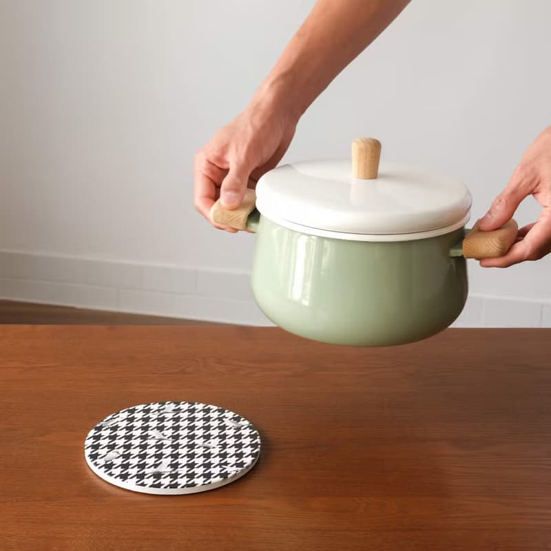 【錦源興】千鳥陶瓷防滑鍋墊 l 隔熱墊 止滑墊 圓形鍋墊 新居賀禮