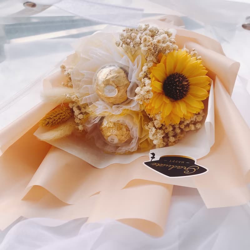 sunshine乾燥花束 金莎花束 金莎花 情人節禮物 畢業 告白花束