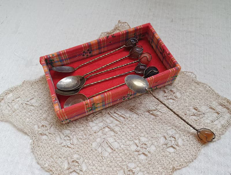 【好日戀物】德國vintage/antique手工天然礦物銅製湯匙組