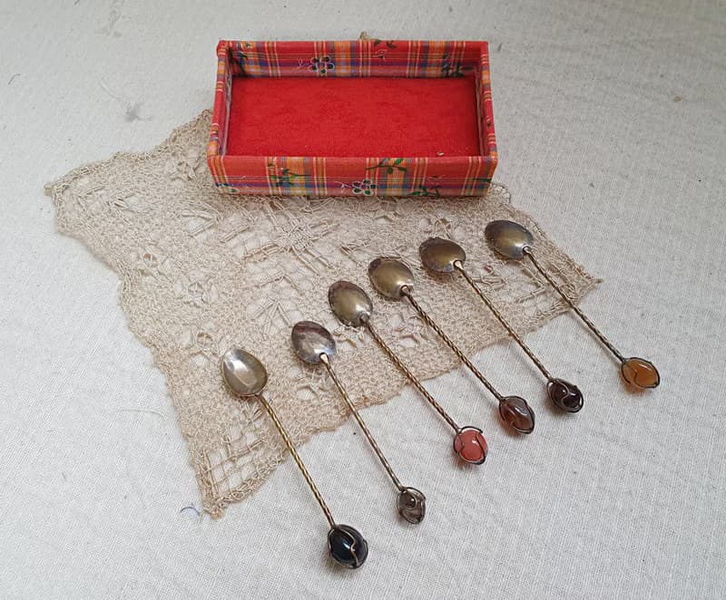 【好日戀物】德國vintage/antique手工天然礦物銅製湯匙組