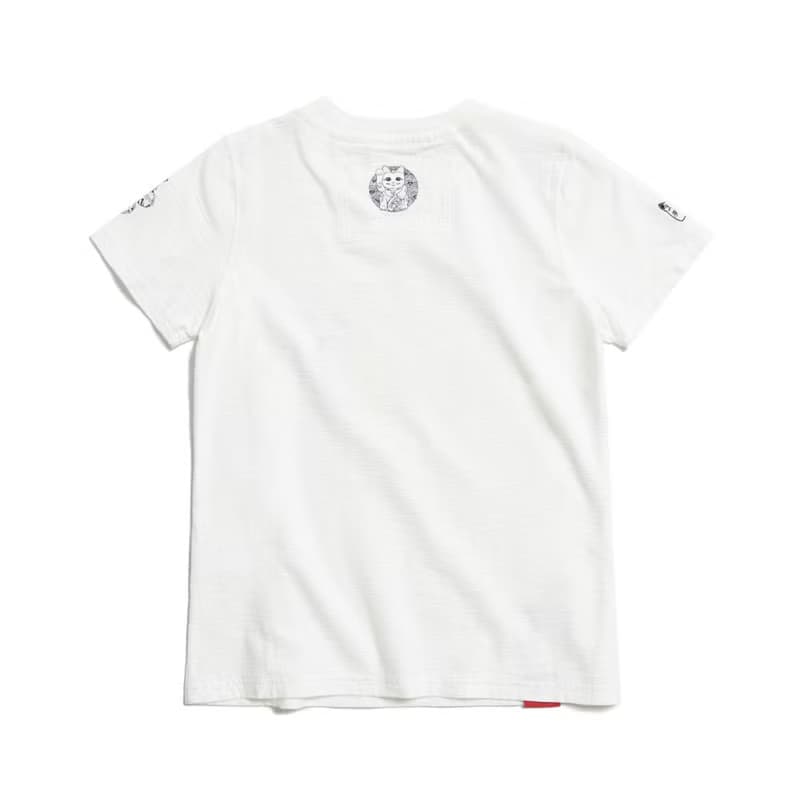 江戶勝 日系 女裝 招財貓短袖T恤(米白色) #上衣