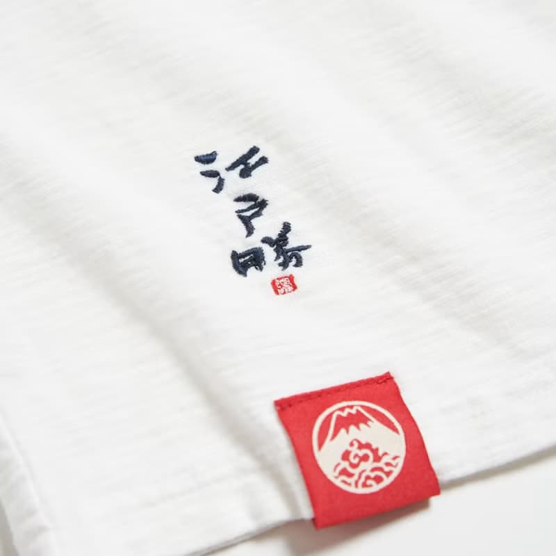 江戶勝 日系 女裝 招財貓短袖T恤(米白色) #上衣