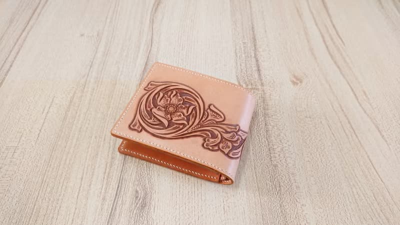 短夾 經典短夾 唐草皮雕短夾 真皮全手縫