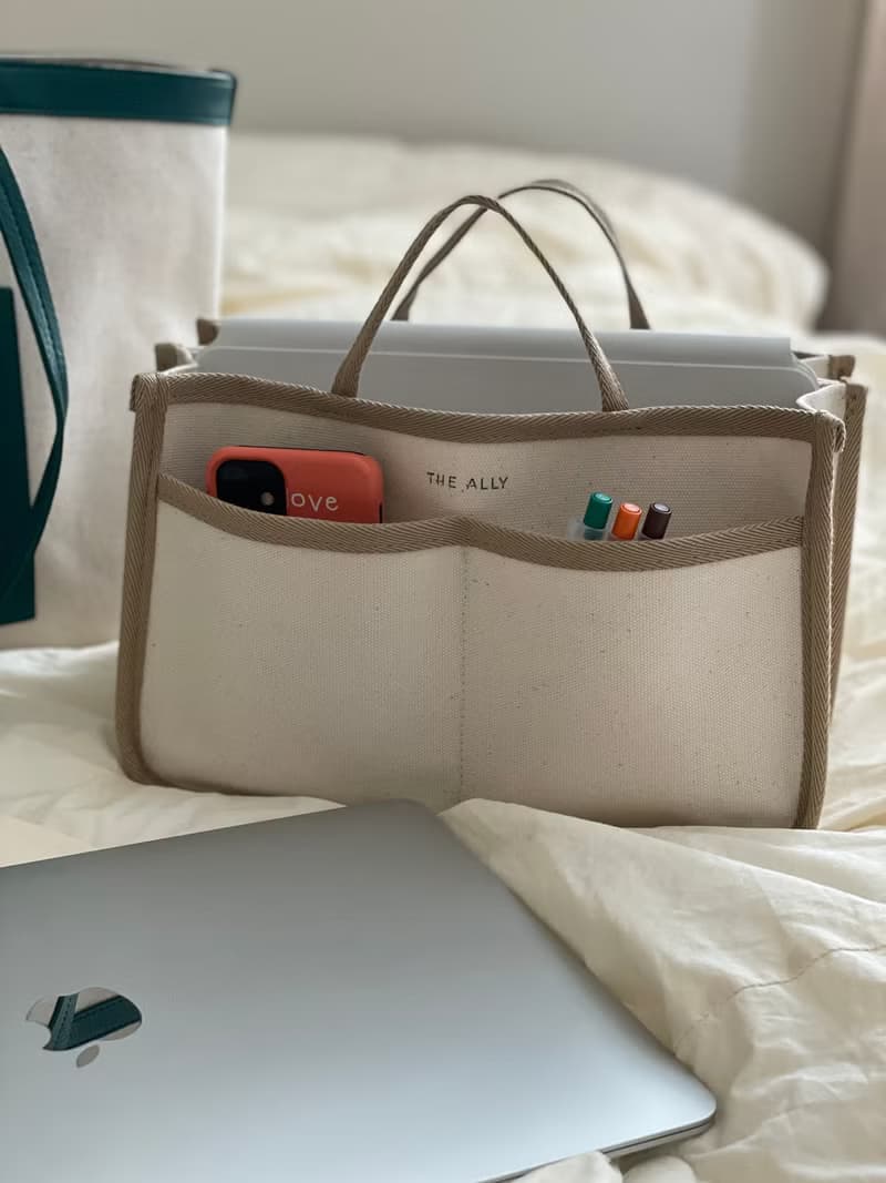 韓國 The Ally | INNER BAG內袋(大) | 米/黑 |適合Blair Bag使用