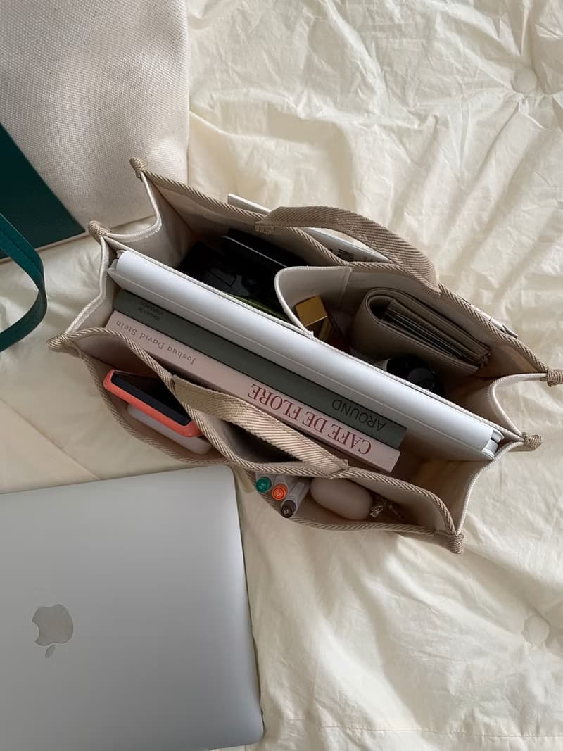 韓國 The Ally | INNER BAG內袋(大) | 米/黑 |適合Blair Bag使用