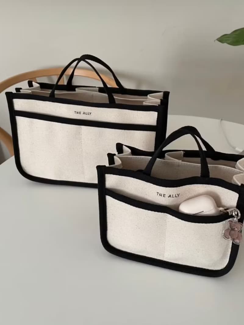 韓國 The Ally | INNER BAG內袋(大) | 米/黑 |適合Blair Bag使用