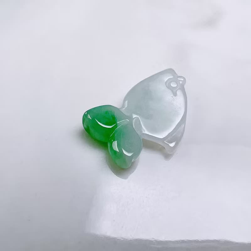 冰飄陽綠翡翠小魚 | 天然緬甸A貨翡翠 | 送禮