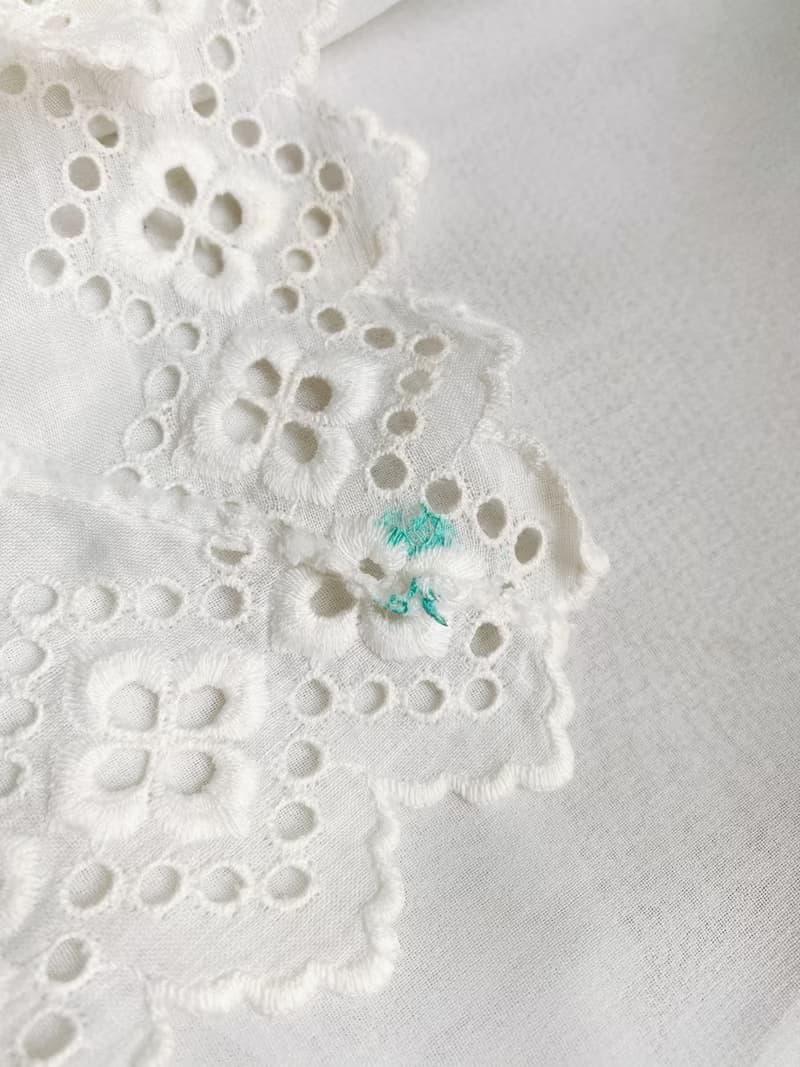 【好日戀物】德國帶回vintage古董手工刺繡鏤空蕾絲圖紋圍裙