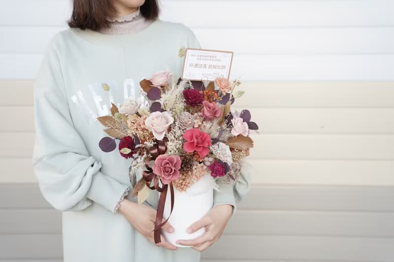 【竒花】法式浪漫永生乾燥盆花 開幕 喬遷 升遷