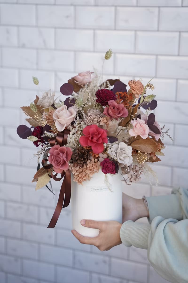 【竒花】法式浪漫永生乾燥盆花 開幕 喬遷 升遷