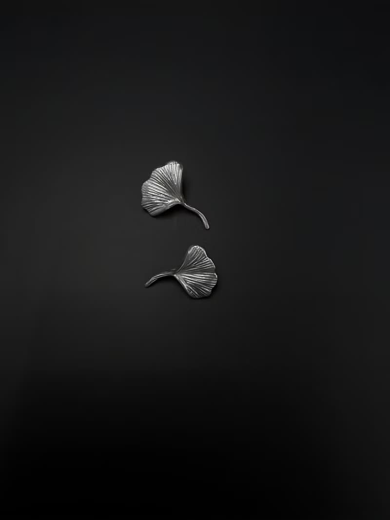 【母親節禮物】COLE COOL簡約銀杏925銀耳釘耳環