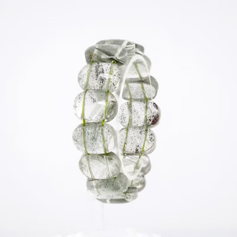 寶麗金珠寶-天然綠幽靈水晶手排