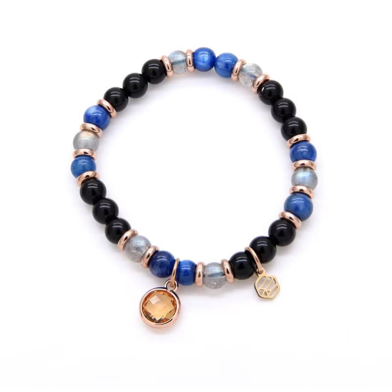 藍寶石 • 月亮石 • 黑曜石 • 水晶手鍊