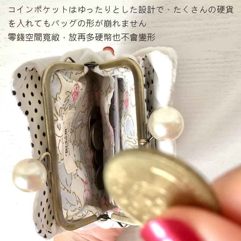 白貓夫人 手作短夾 錢包 多功能小廢包 銀包 異色瞳