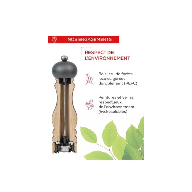 【法國製造】Peugeot Paris 巴黎石墨色鹽/胡椒磨坊 30cm