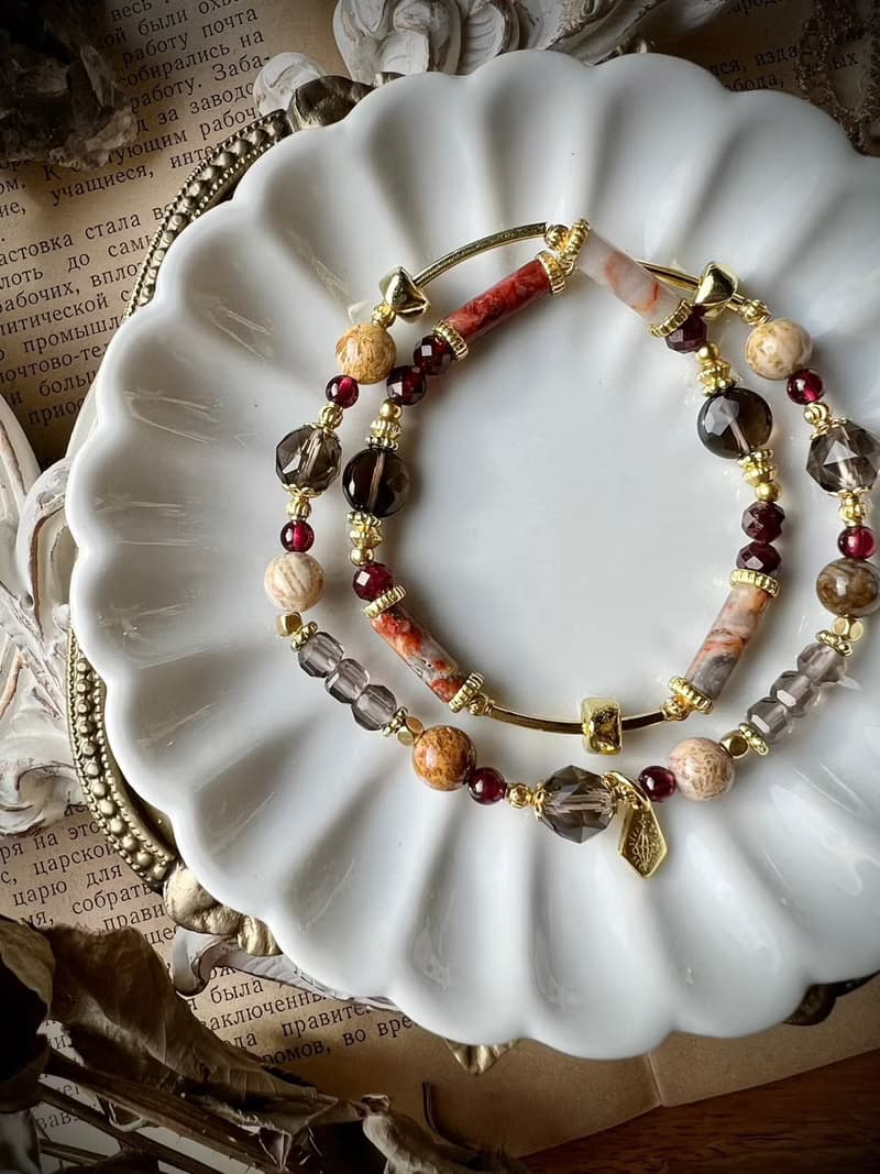 -敦煌戈壁-天然水晶手鏈/黃銅手鍊