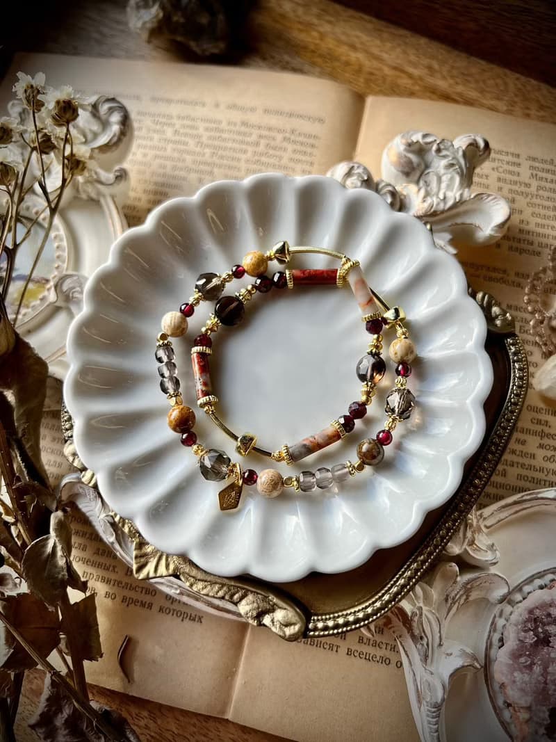 -敦煌戈壁-天然水晶手鏈/黃銅手鍊