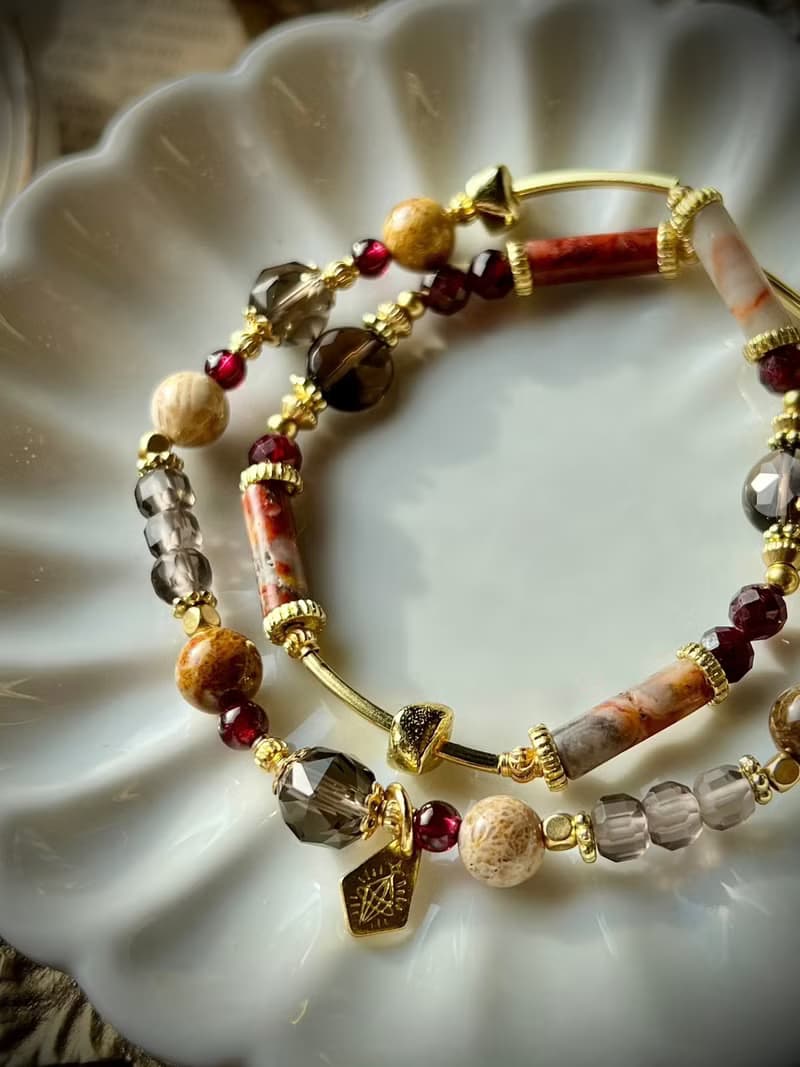 -敦煌戈壁-天然水晶手鏈/黃銅手鍊