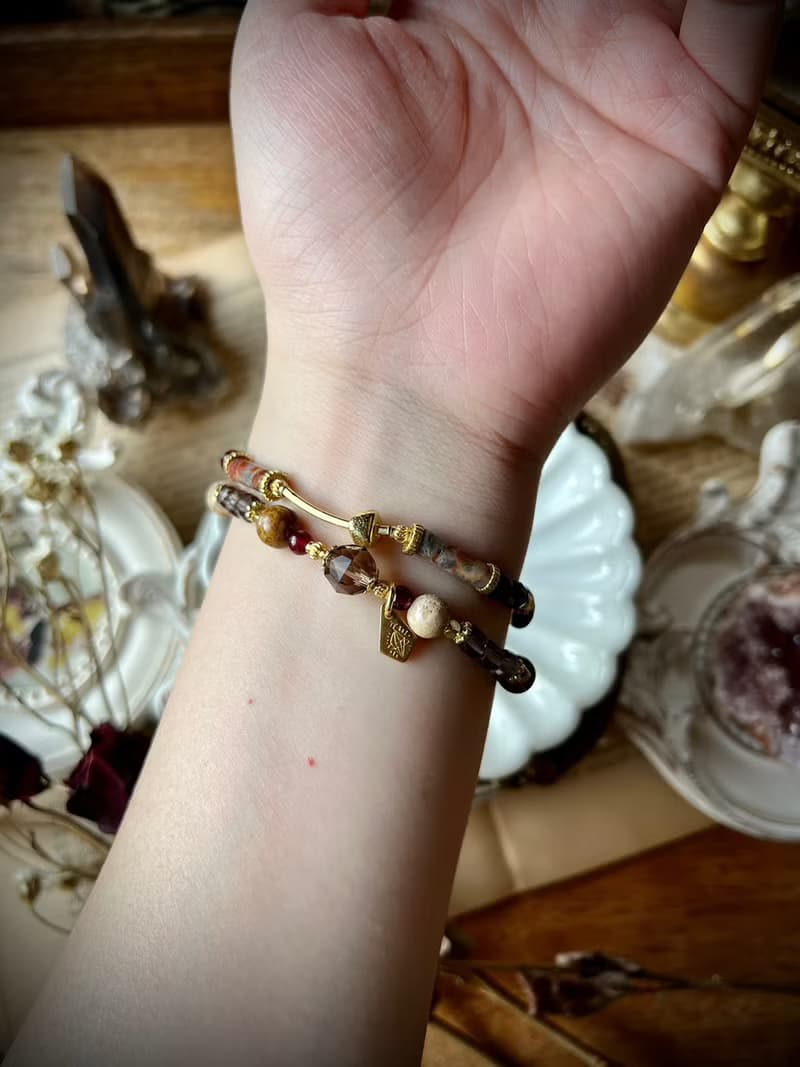 -敦煌戈壁-天然水晶手鏈/黃銅手鍊