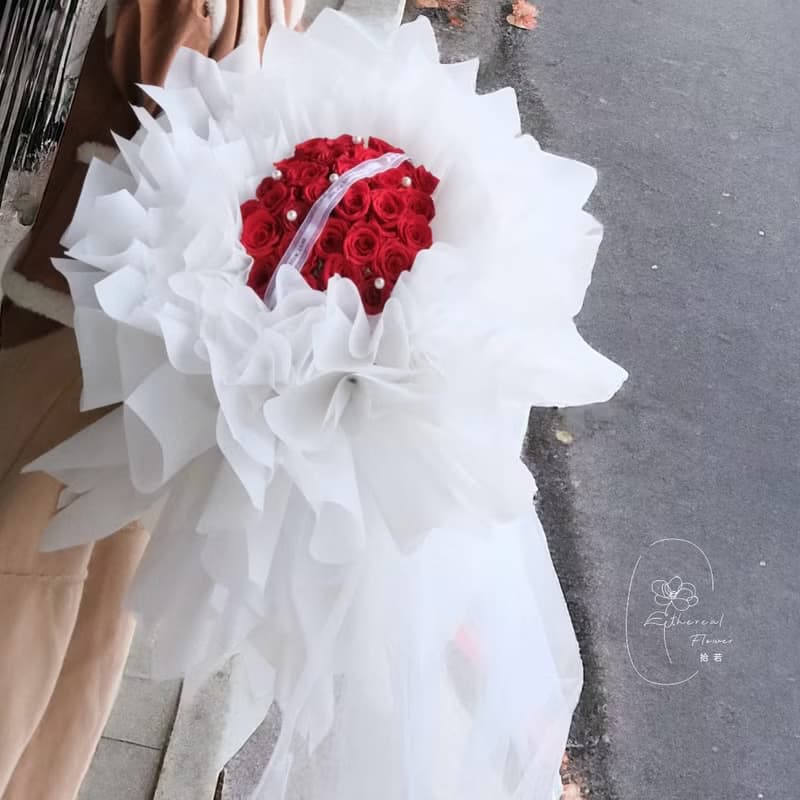 永生玫瑰花束 情人節花束 情人節玫瑰 告白花束