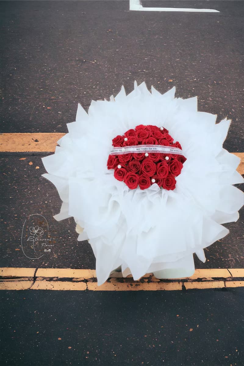 永生玫瑰花束 情人節花束 情人節玫瑰 告白花束