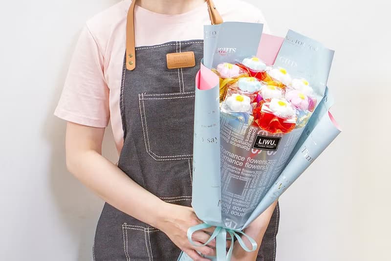 義大利大花花棉花糖花束 (花棒9支入) 派對 畢業 獎品 小孩 糖果