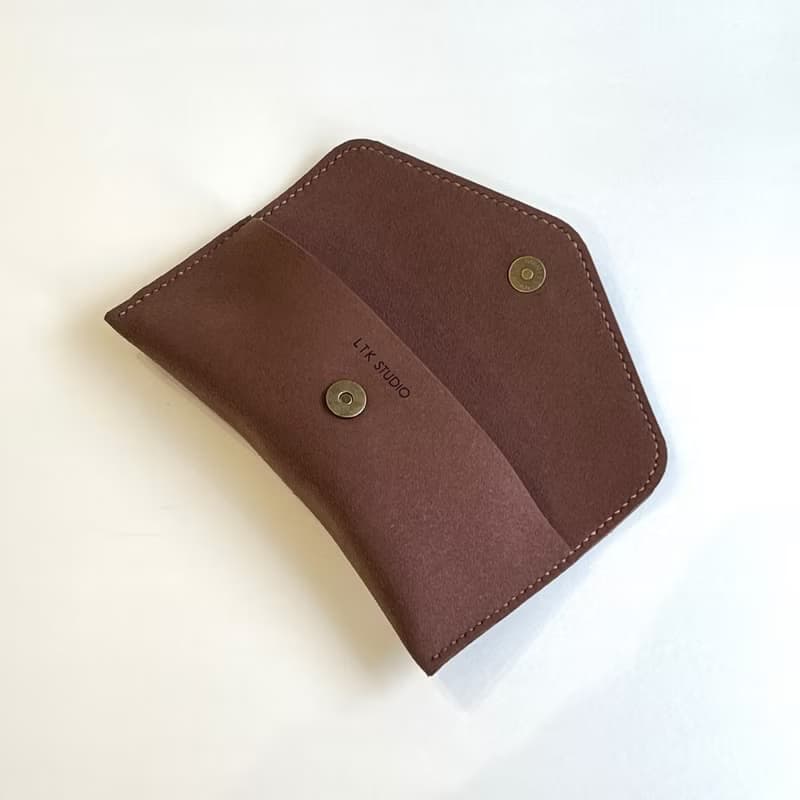Envelpoe 素皮革質感眼鏡盒 - 聖誕森林色系 - 純色